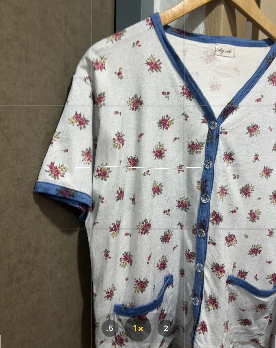 블루 플라워 반소매 가디건 상품이미지10