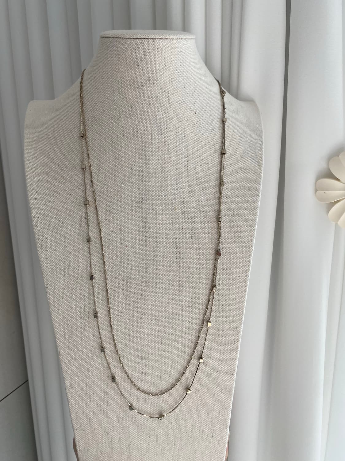 빈티지 레이어드 큐브 목걸이 상품이미지3