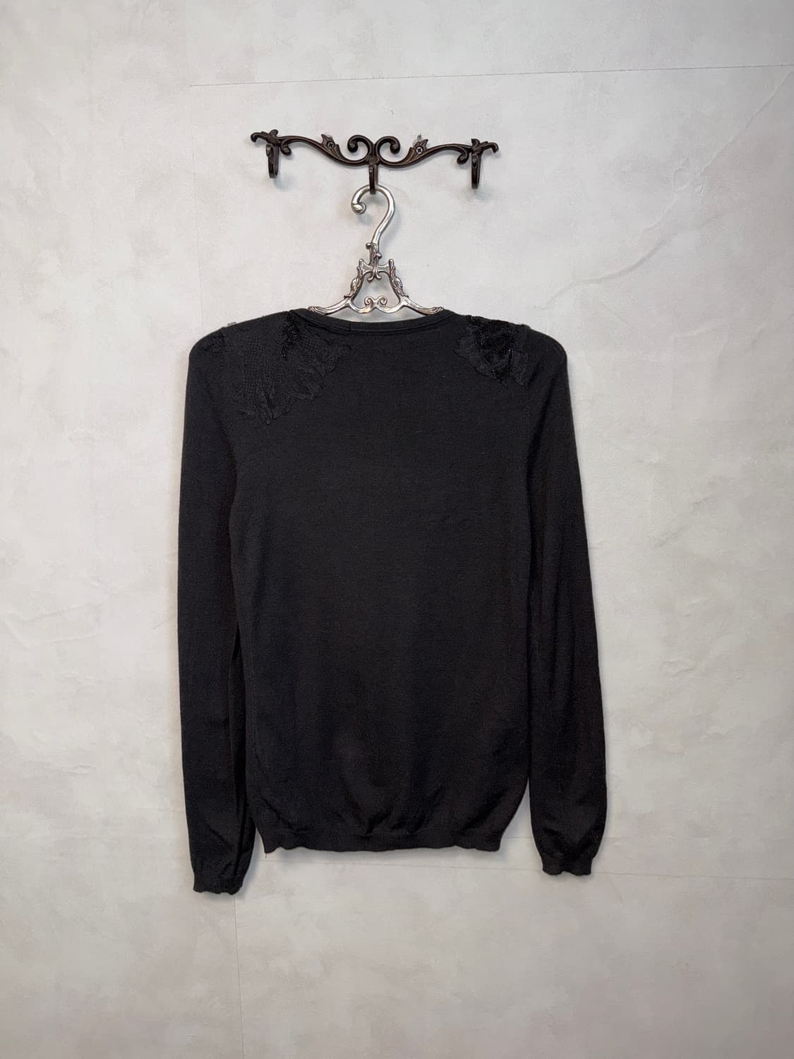 Obzéé charcoal fairy floral lace knit 상품이미지6