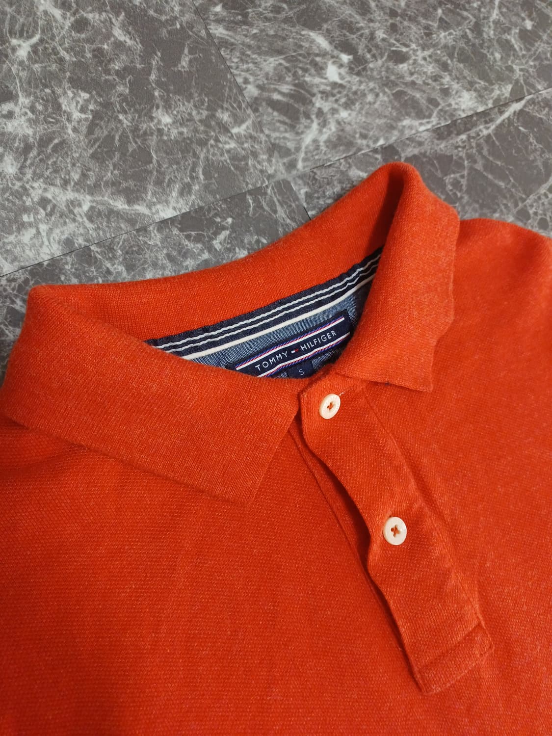 타미힐피거 긴팔 폴로 셔츠 S 상품이미지3