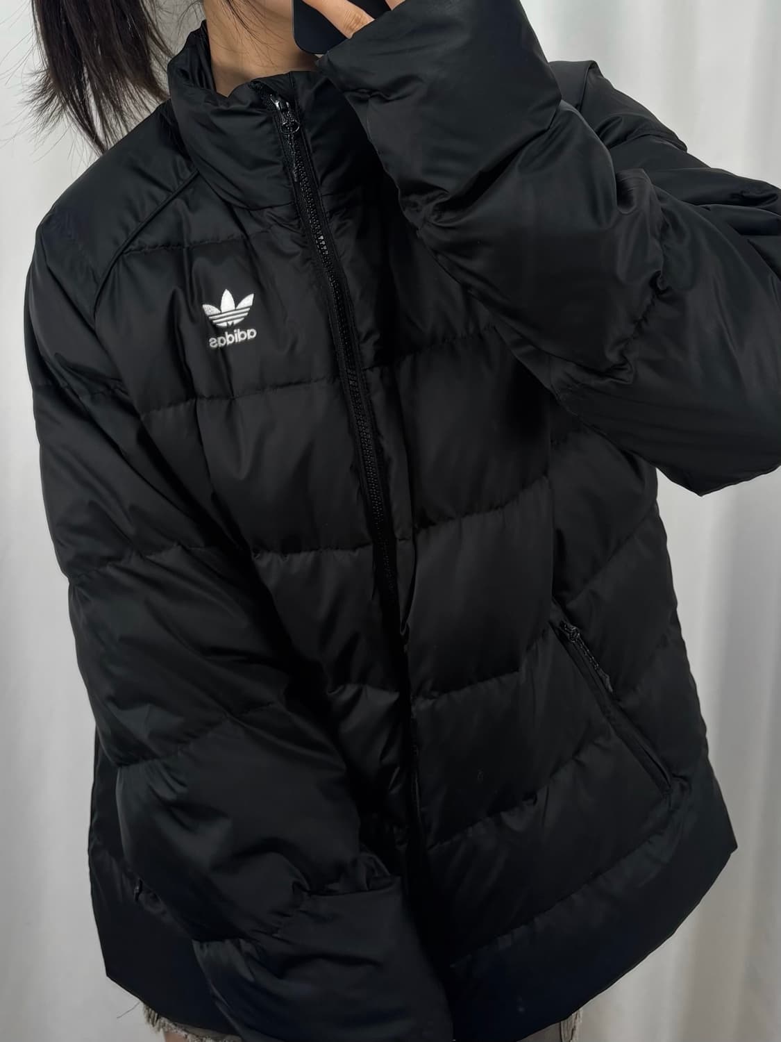 아디다스 덕다운 블랙 패딩 자켓 상품이미지2