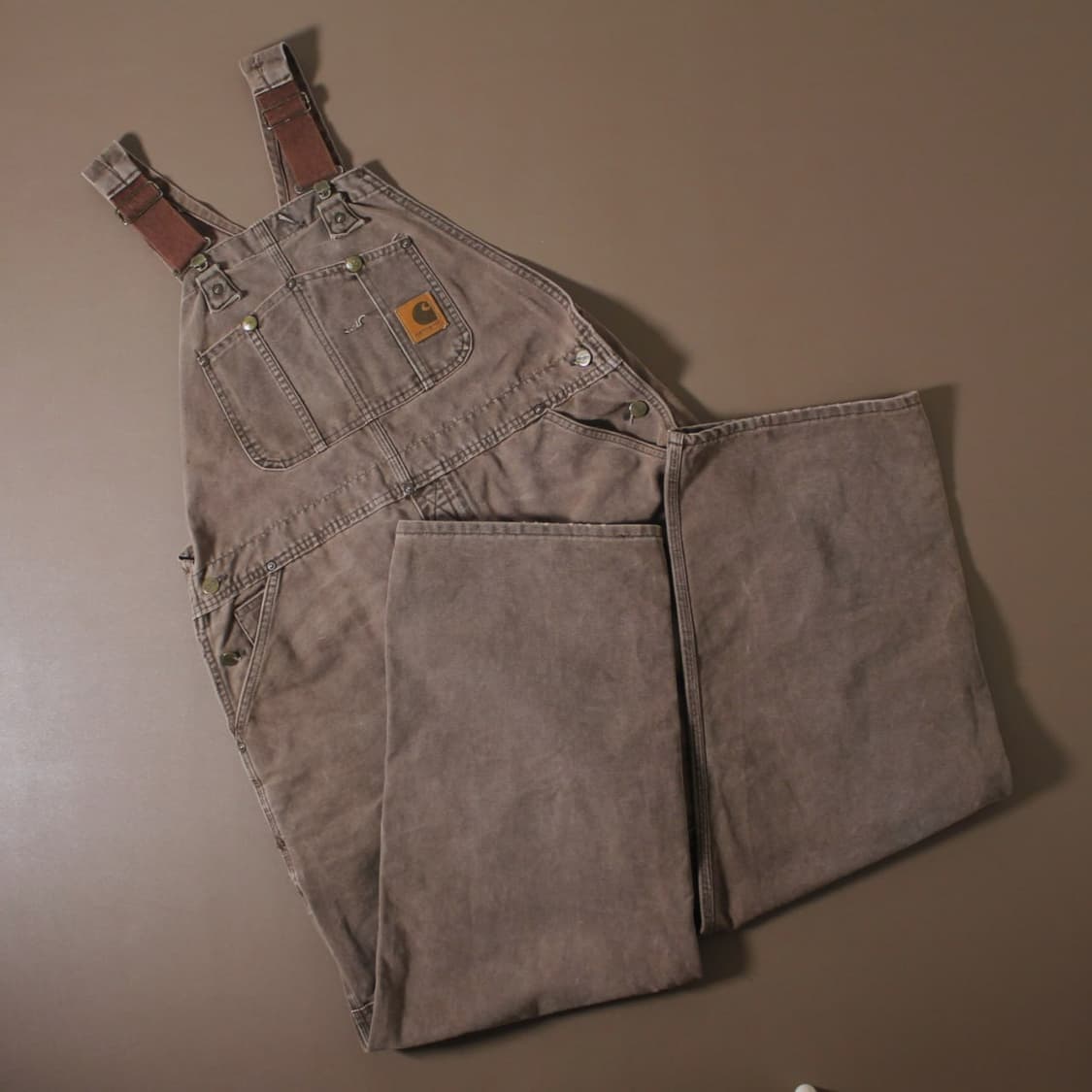 Carhartt 칼하트 USA 브라운 오버롤 멜빵 팬츠 상품이미지1