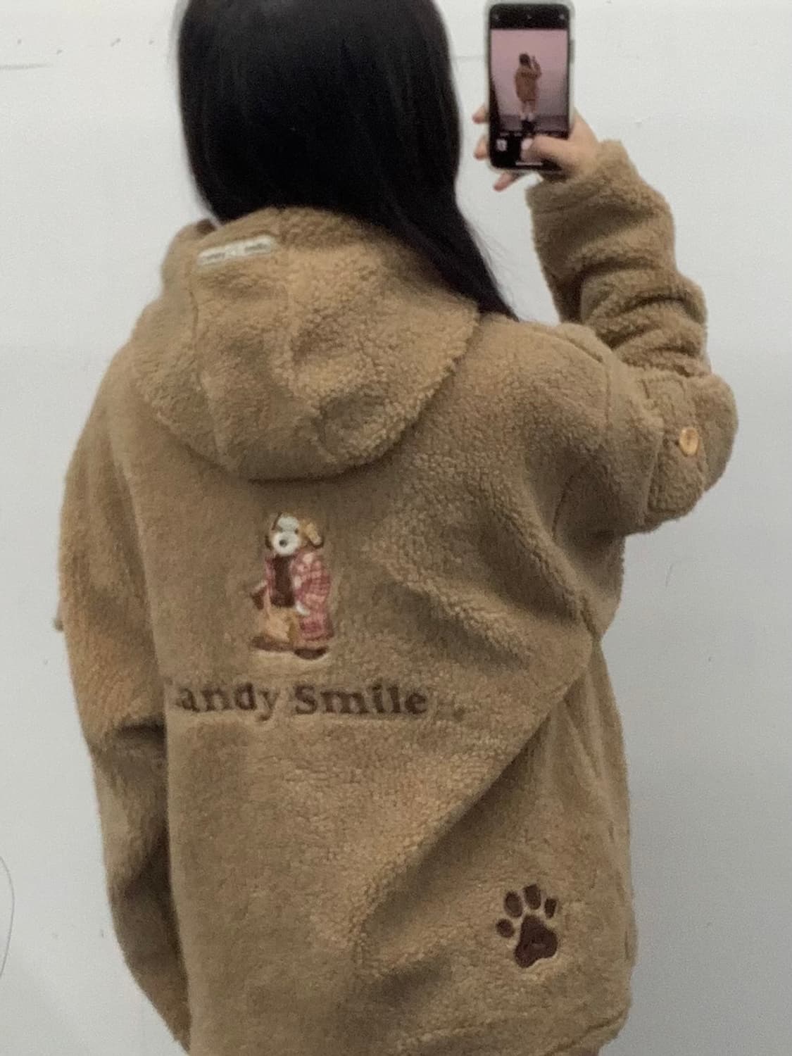 퍼피 테디 플리스 후드 자켓 상품이미지3