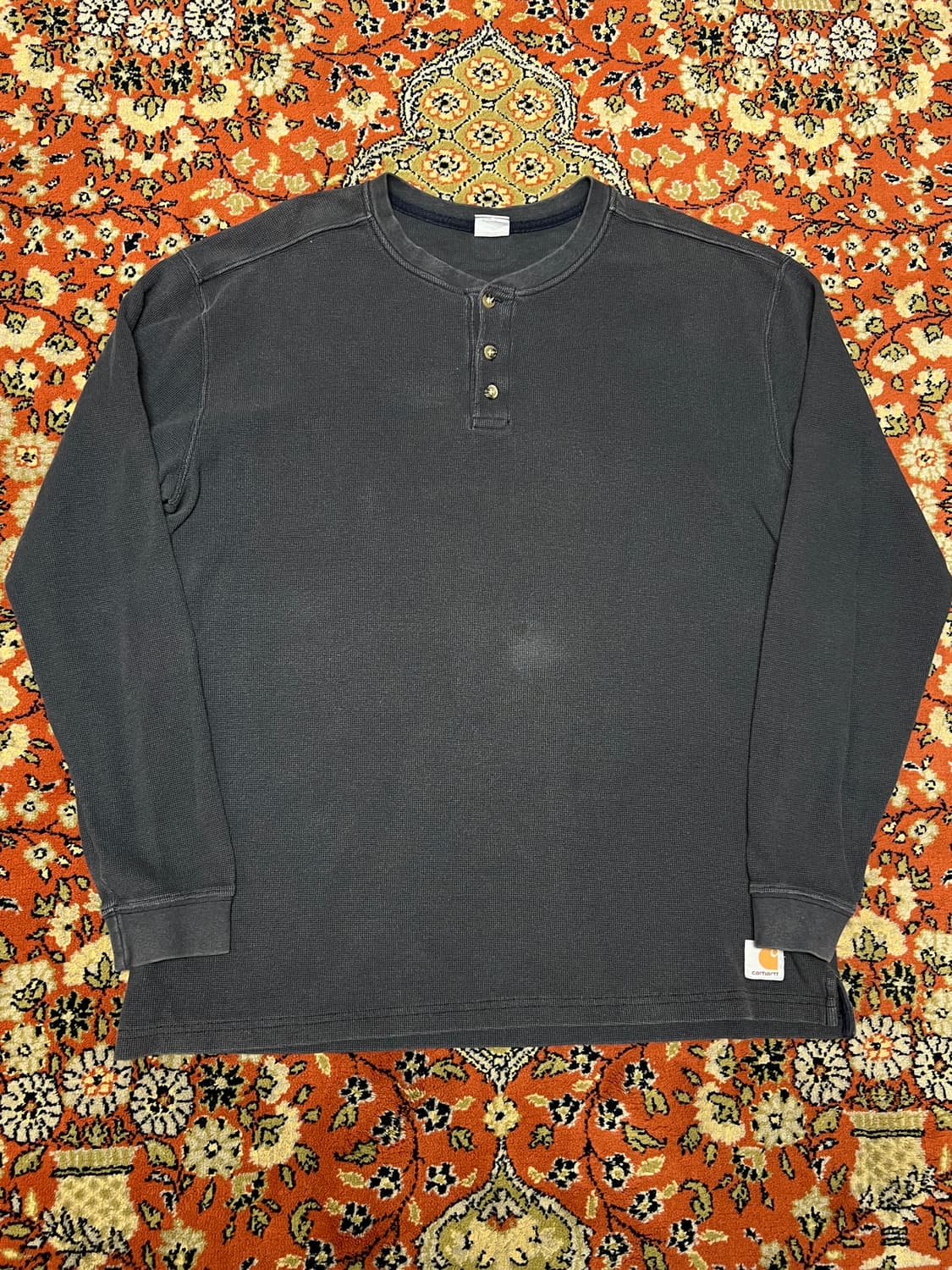 [L] Carhartt 칼하트 빈티지 차콜 헨리넥 상품이미지1