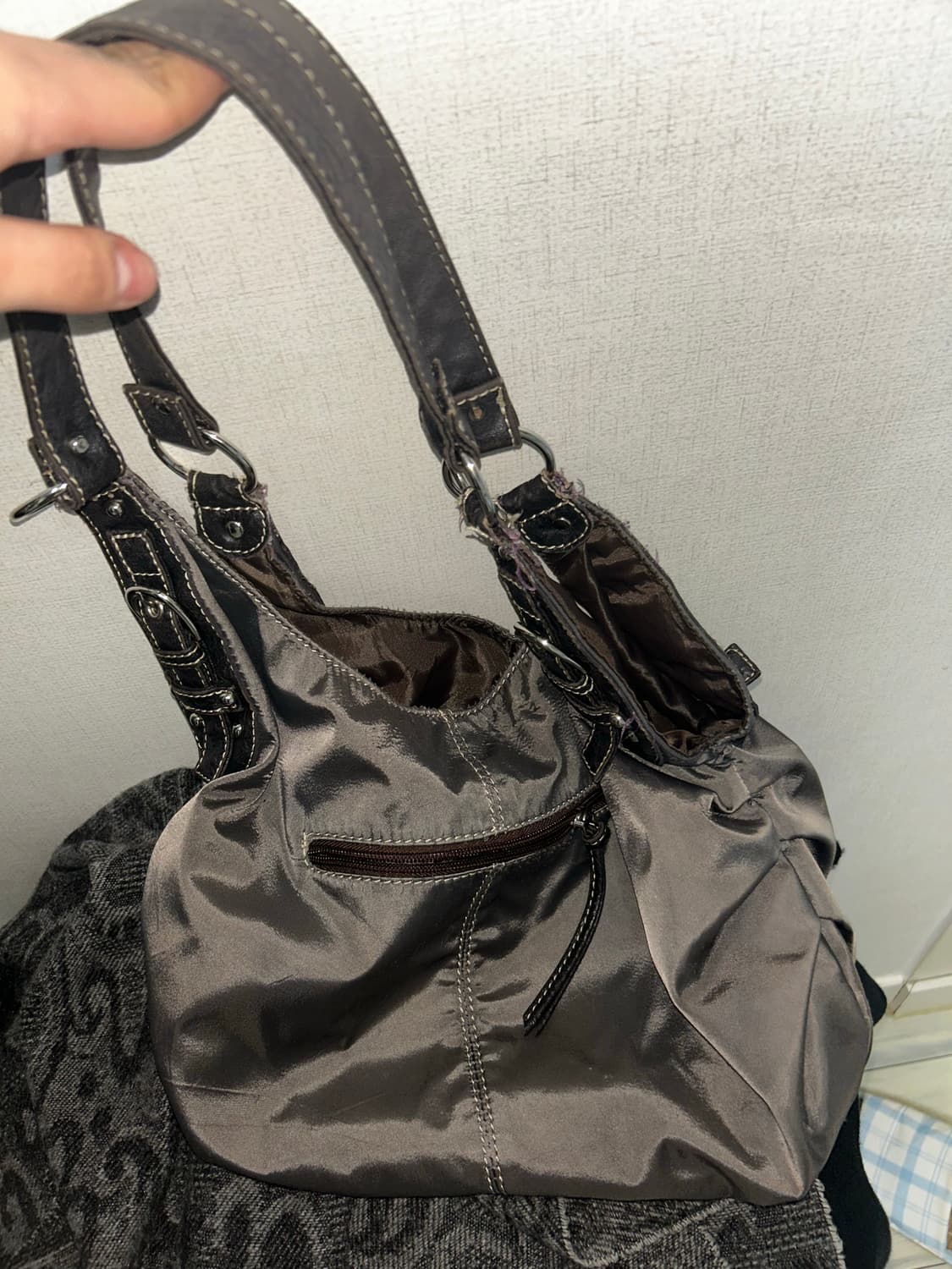 빈티지 메탈 실버 숄더백 상품이미지2