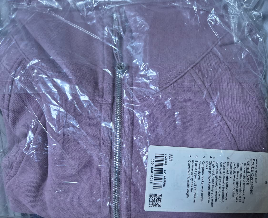 (새상품) 룰루레몬 스쿠바 오버사이즈 퍼널넥 라벤더 상품이미지5