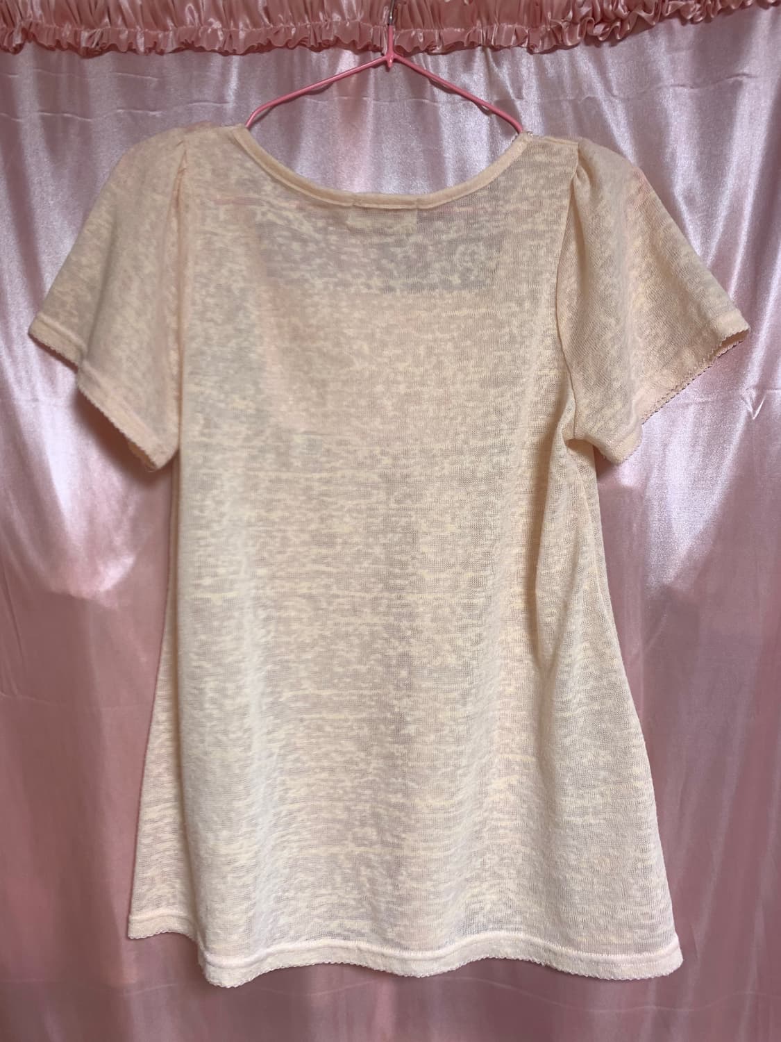 빈티지 레이스 니트 블라우스 갸루 모리 상품이미지2