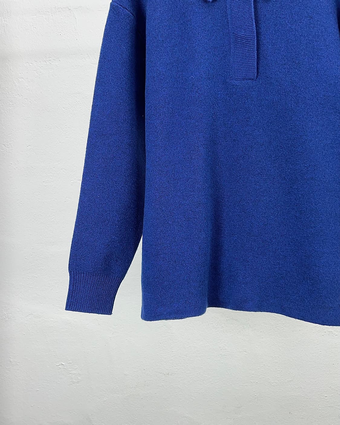 이자벨마랑 에뚜왈 딥 블루 하프 버튼 카라 폴로 울 니트 스웨터 셔츠 상품이미지4