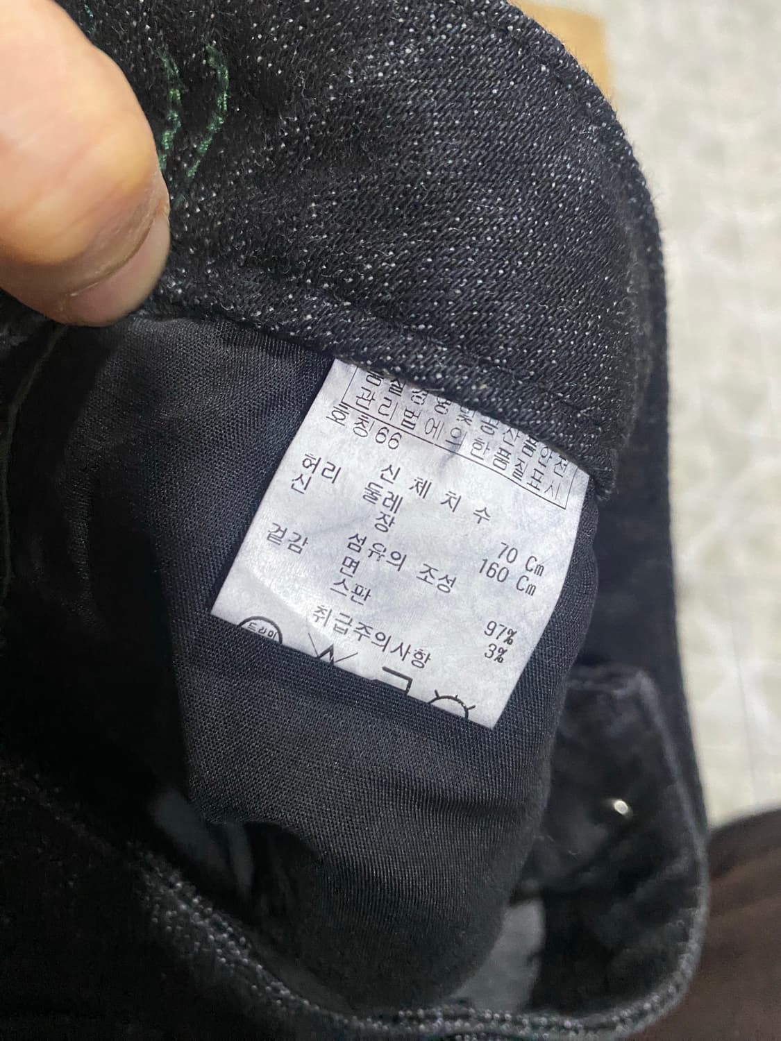 블랙 옆라인 데님 팬츠 상품이미지7