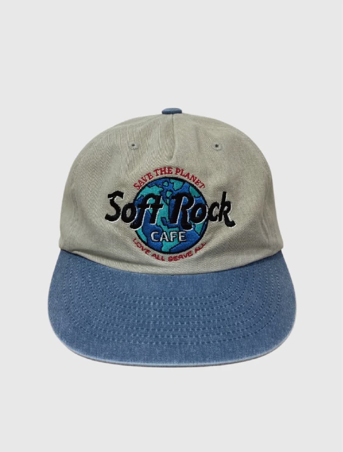새상품) 마스컴퍼니 소프트락 카페 볼캡 워시드 그레이 블루 상품이미지1