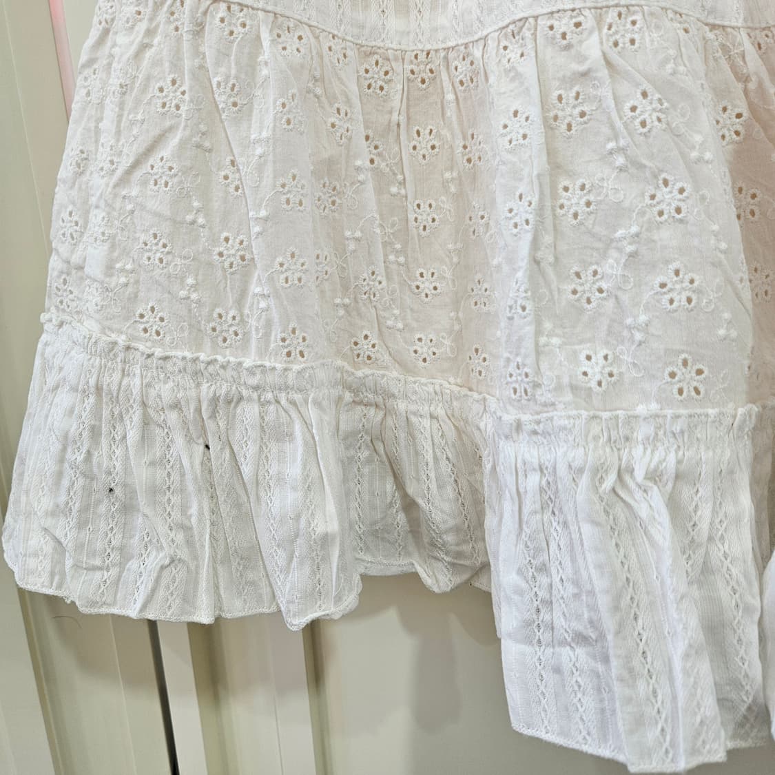 화이트 아일렛 캉캉 미니 스커트 상품이미지3