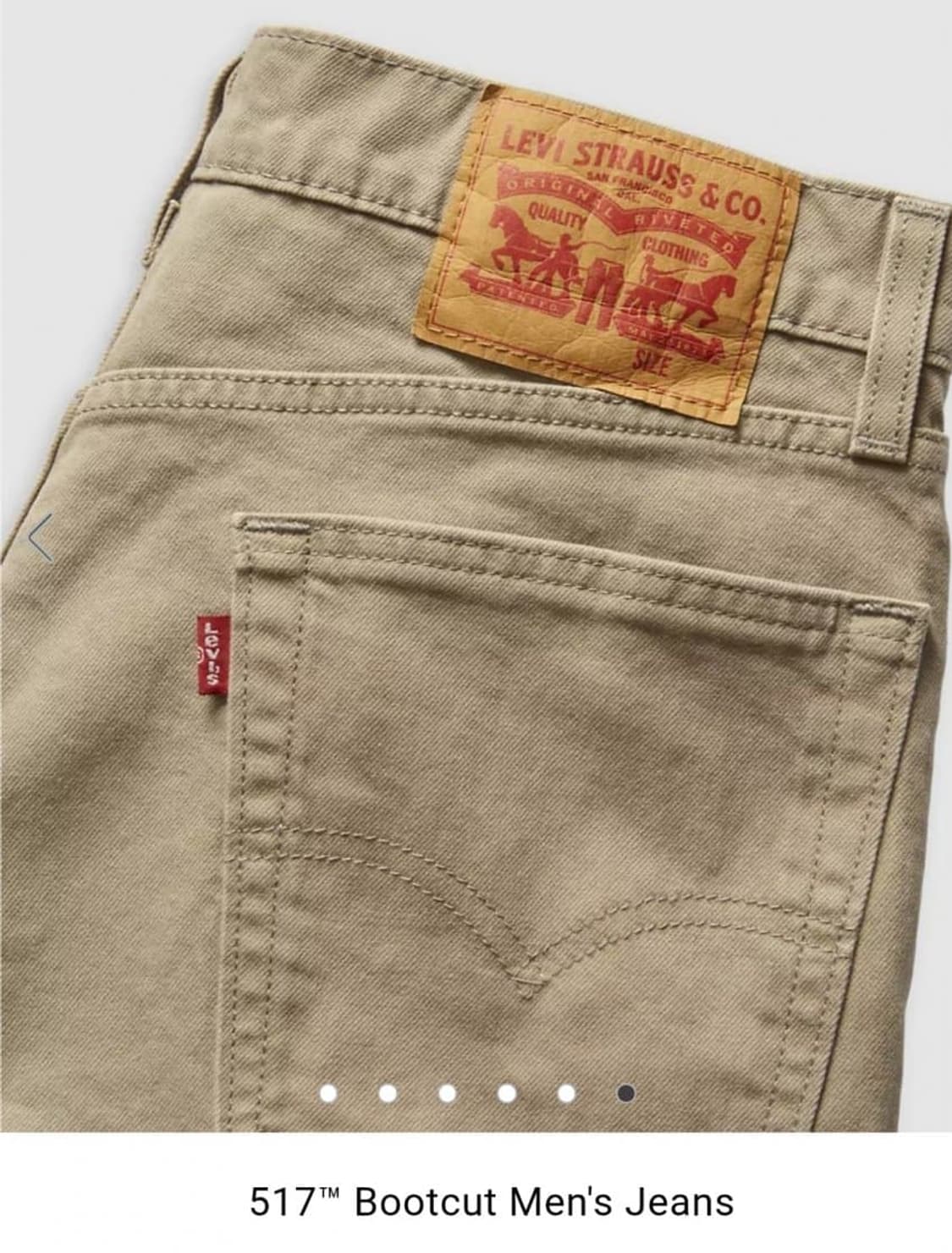 [새상품] 현행 리바이스 517 베이지진 팝니다. 상품이미지3