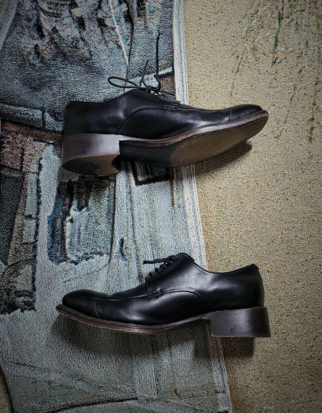 알프레도 바니스터 블랙 레더 더비슈즈 상품이미지4