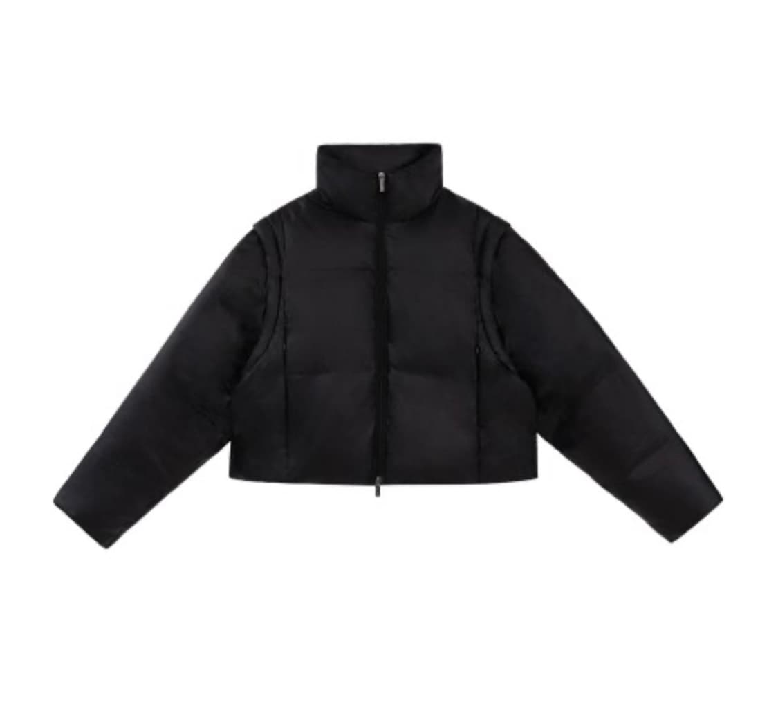 트리밍버드 나일론 투웨이 크롭 패딩 상품이미지2