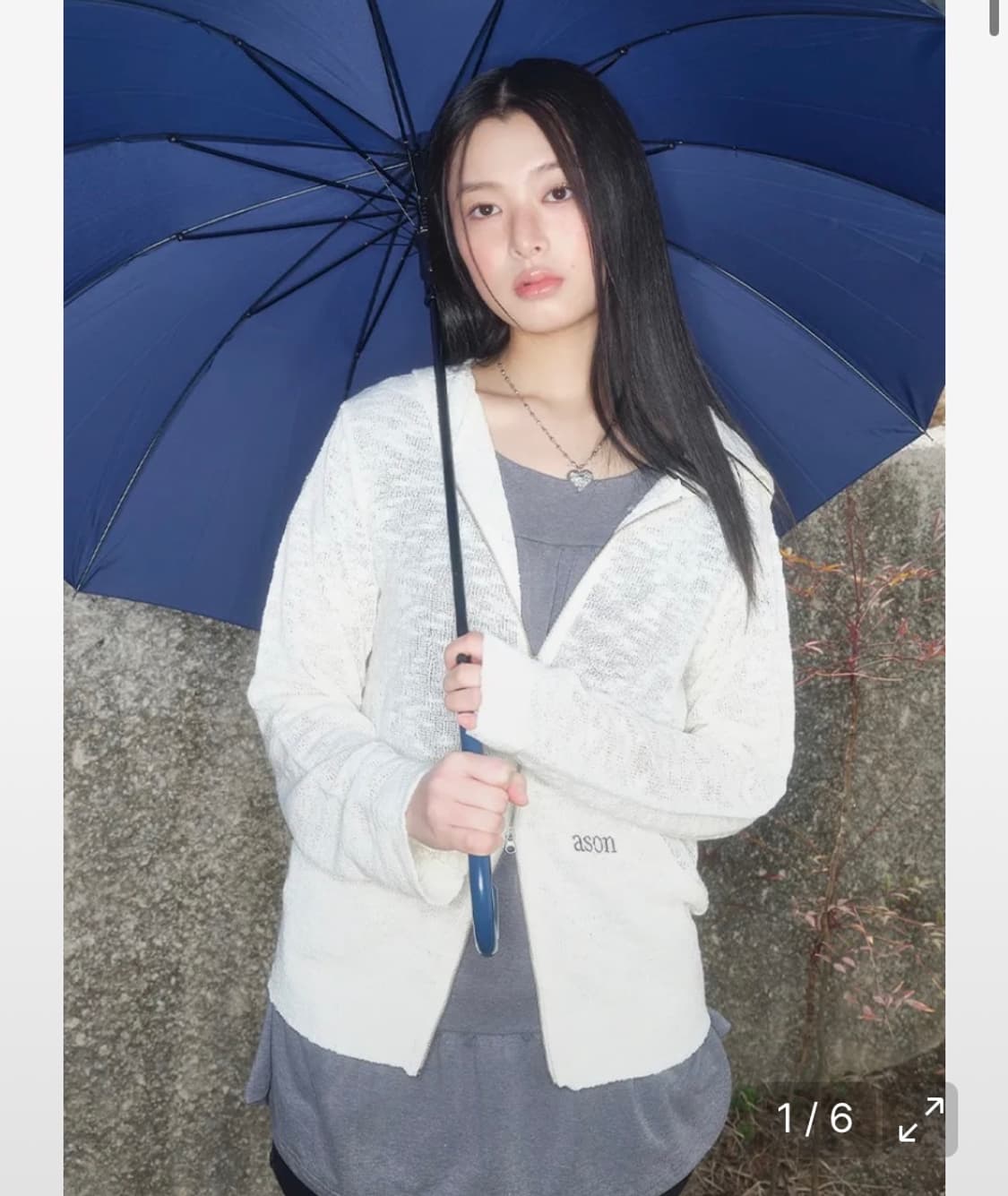 애즈온 KUMA HOOD ZIP-UP / IVORY 상품이미지2