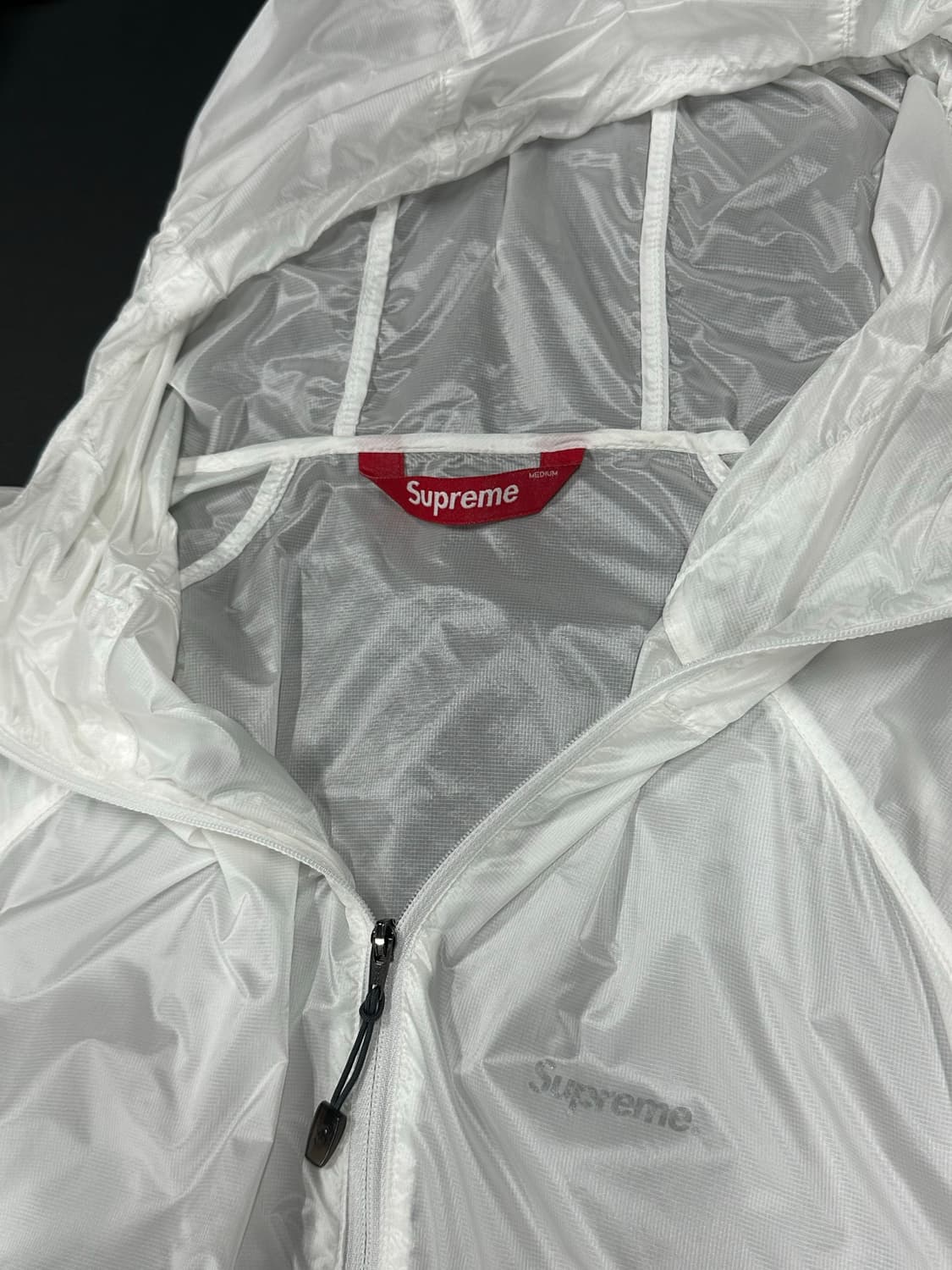 슈프림 립스탑 후드 윈드쉘 화이트 22SS 상품이미지5