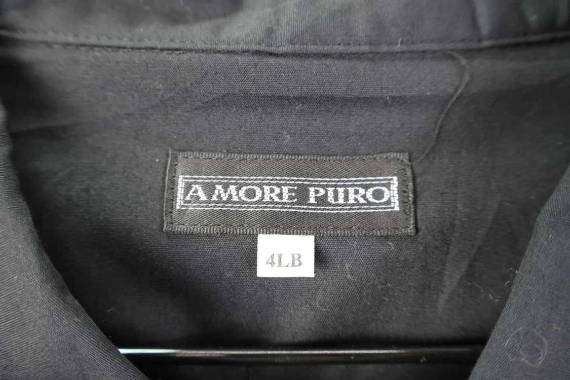 Amore Puro 스컬 프린팅 패치 블랙 셔츠 상품이미지9