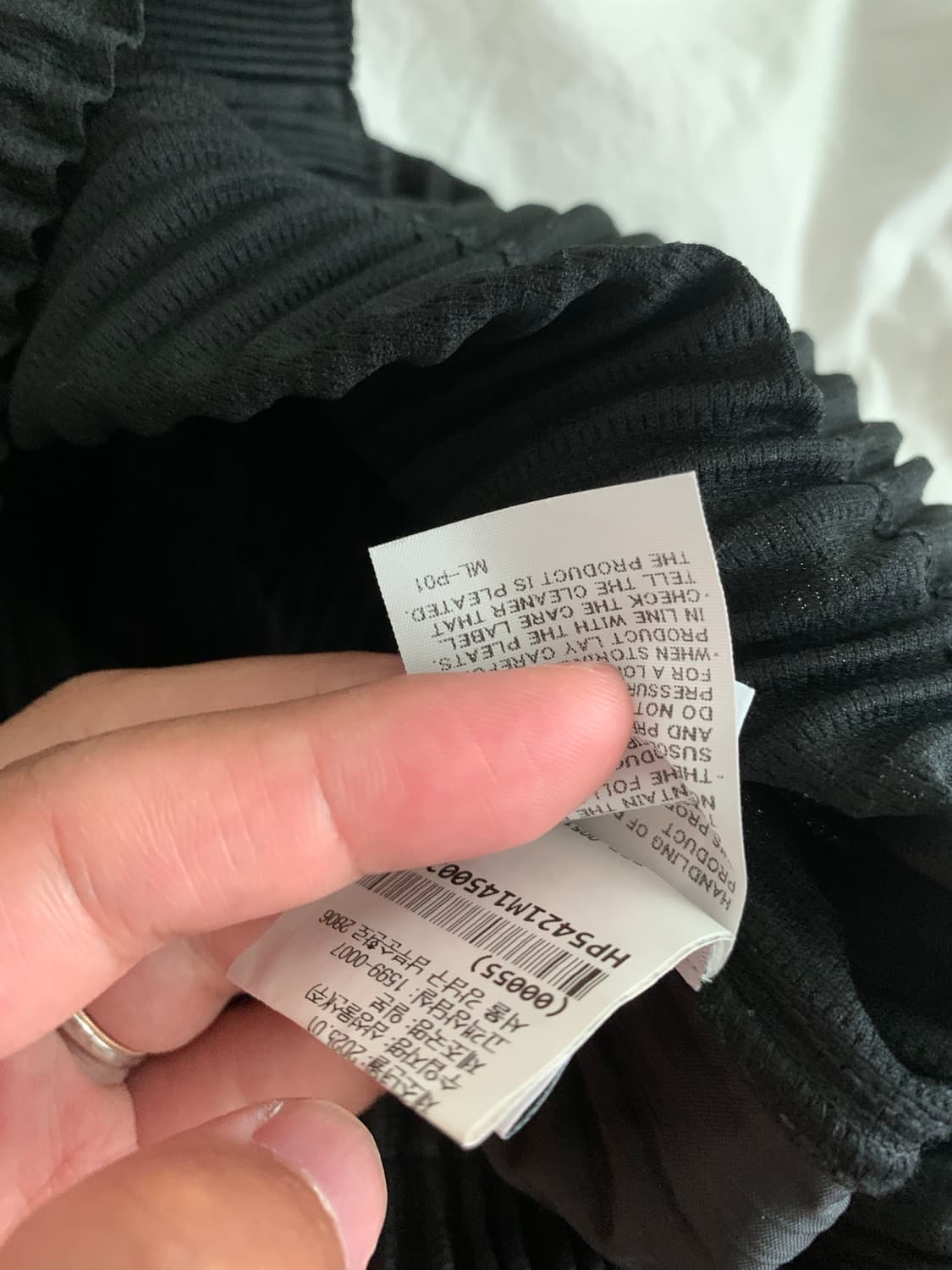 옴므플리세 플레어 팬츠 1,2 블랙 상품이미지5