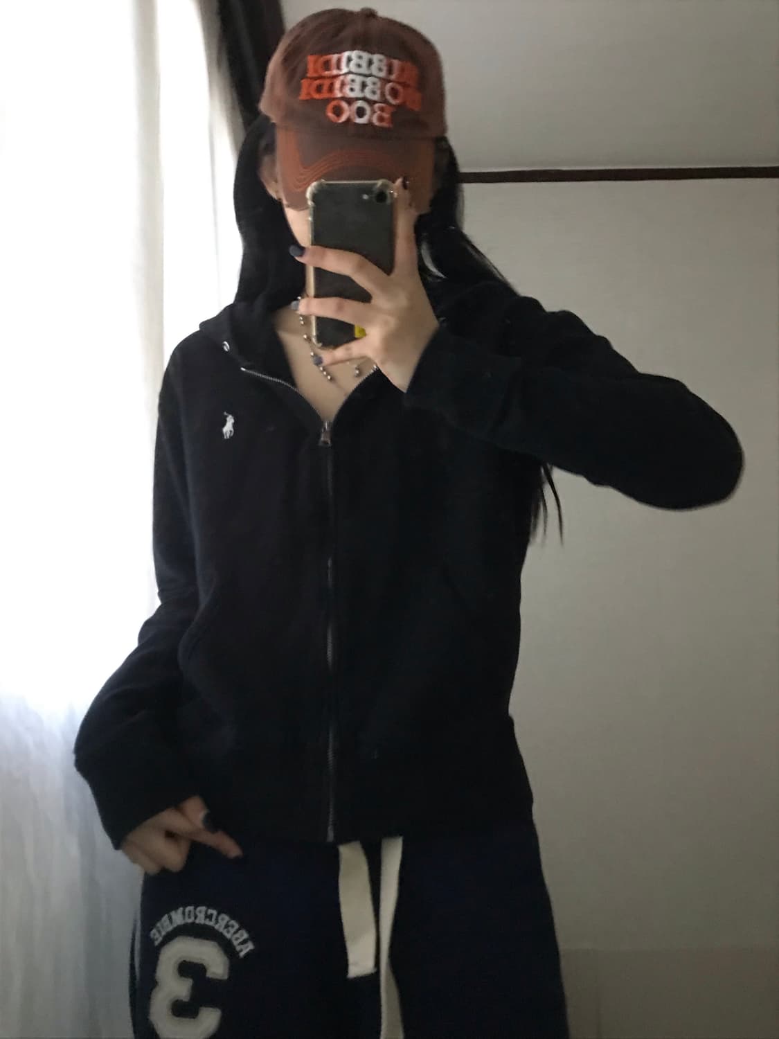 폴로 블랙 후드집업 상품이미지5