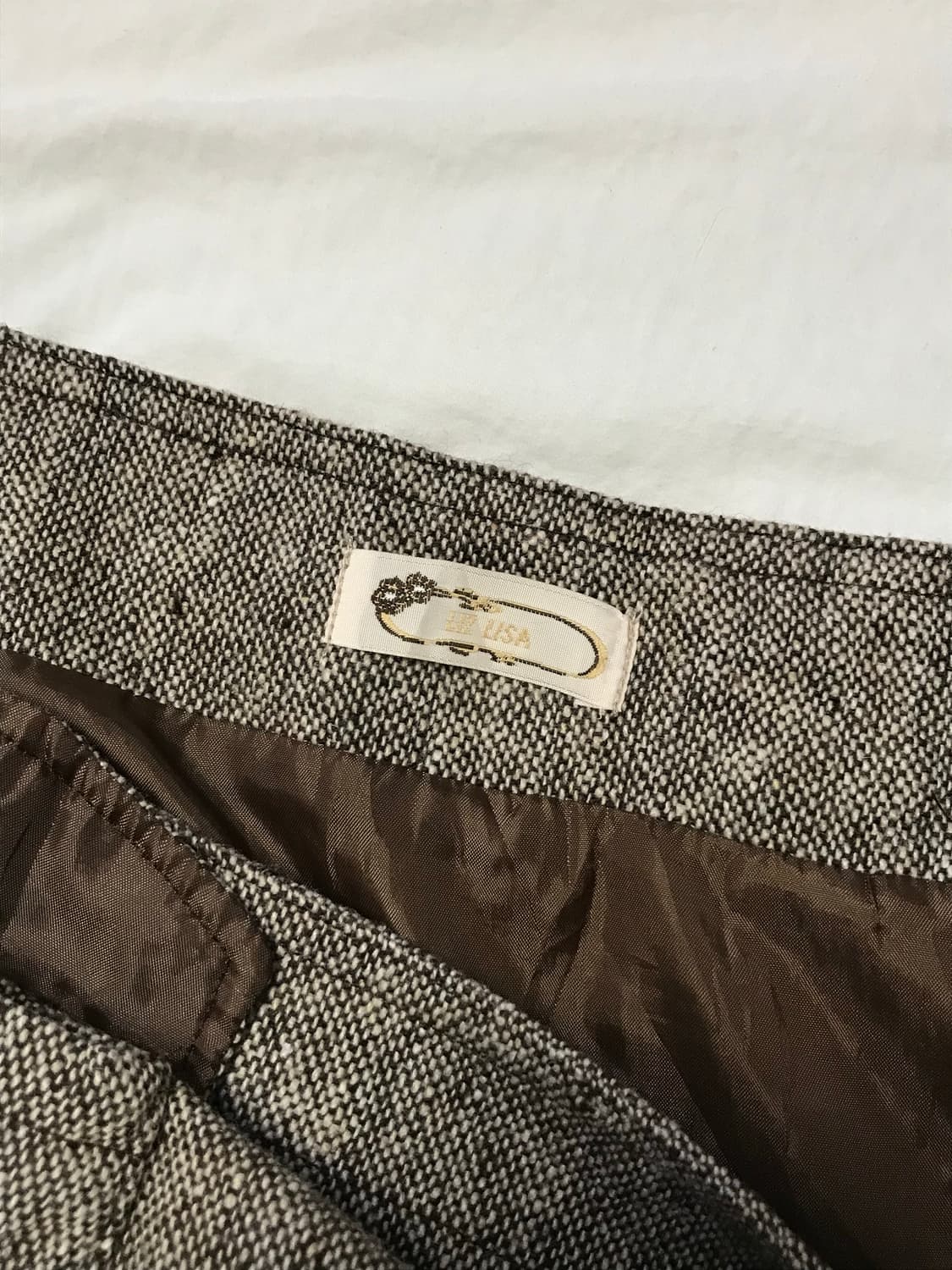 리즈리사 체크 레이스 브라운 포켓 미니스커트 상품이미지2