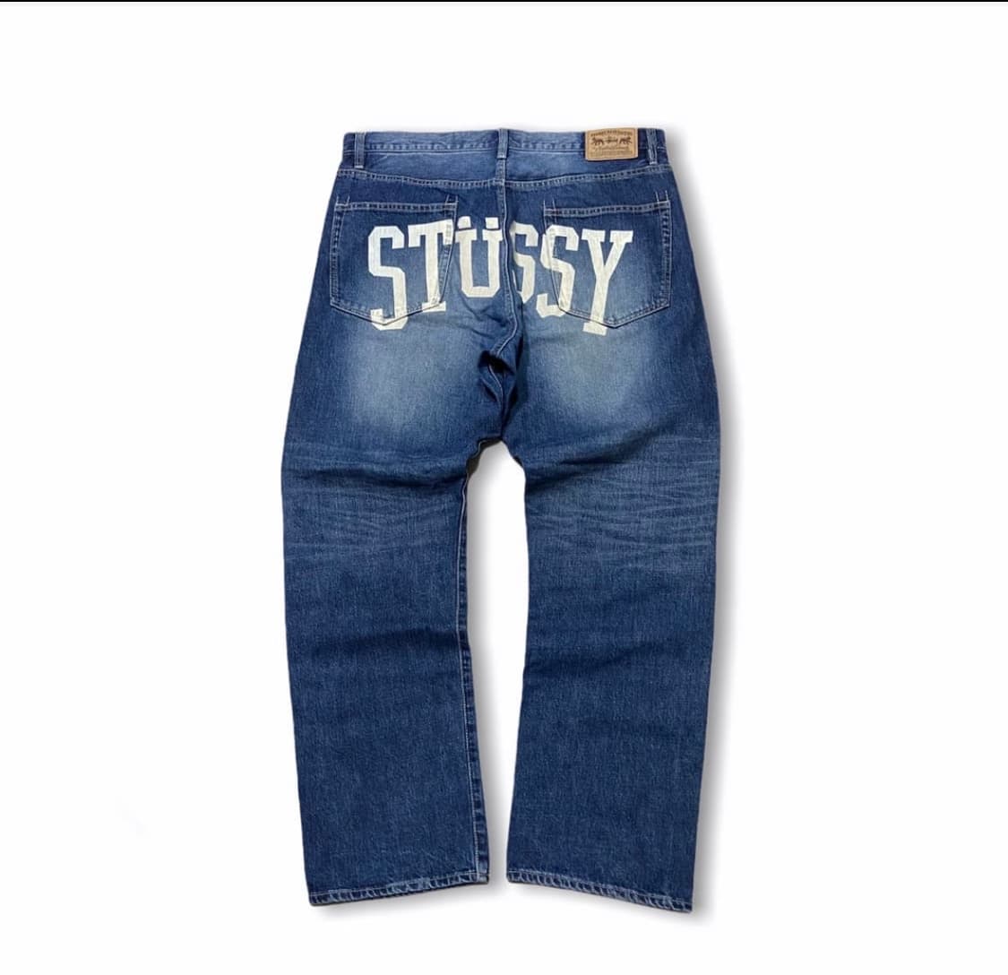 Stussy rough&rugged back printing denim 상품이미지1