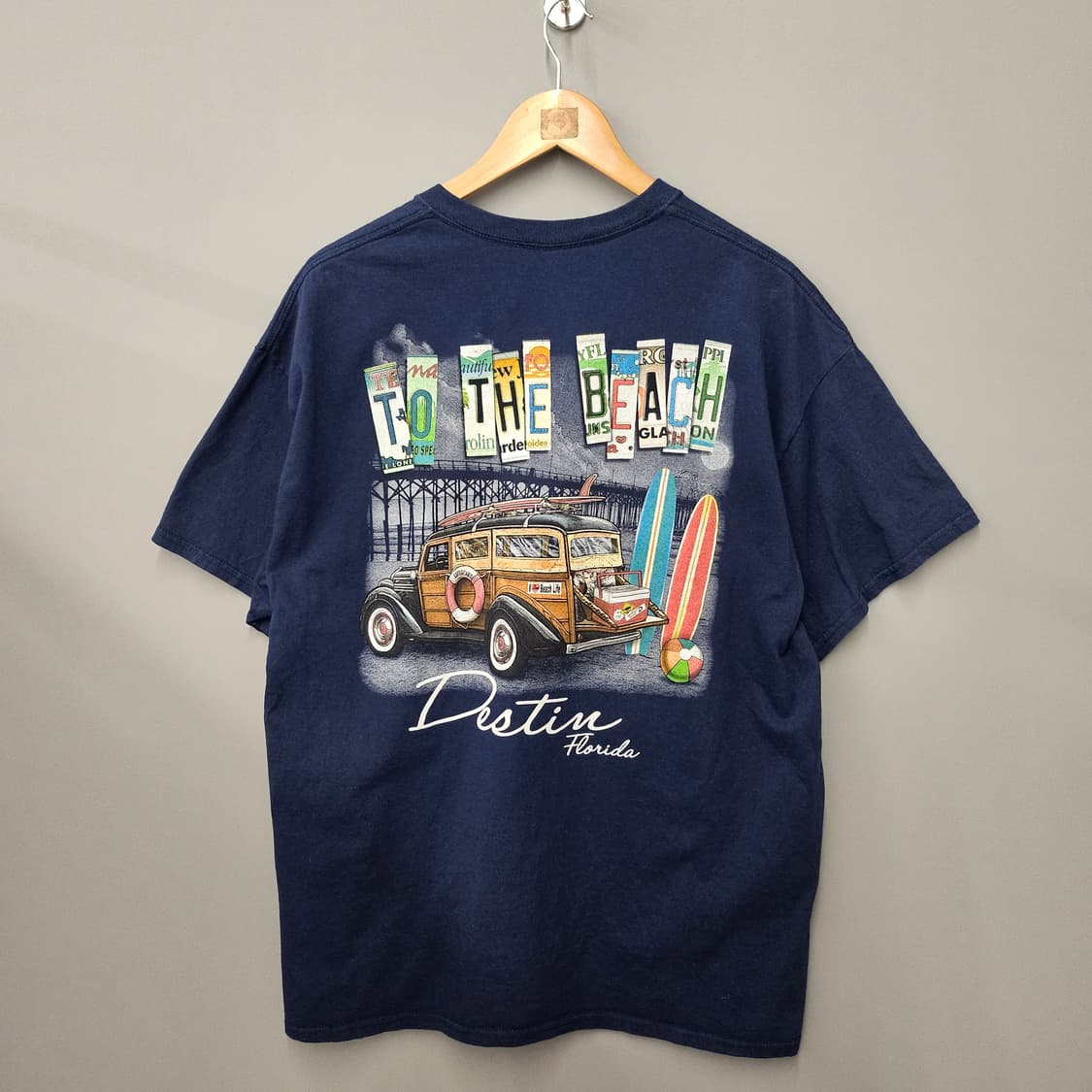 USA 90's To the beach 그래픽 프린팅 빈티지 반팔티 상품이미지1