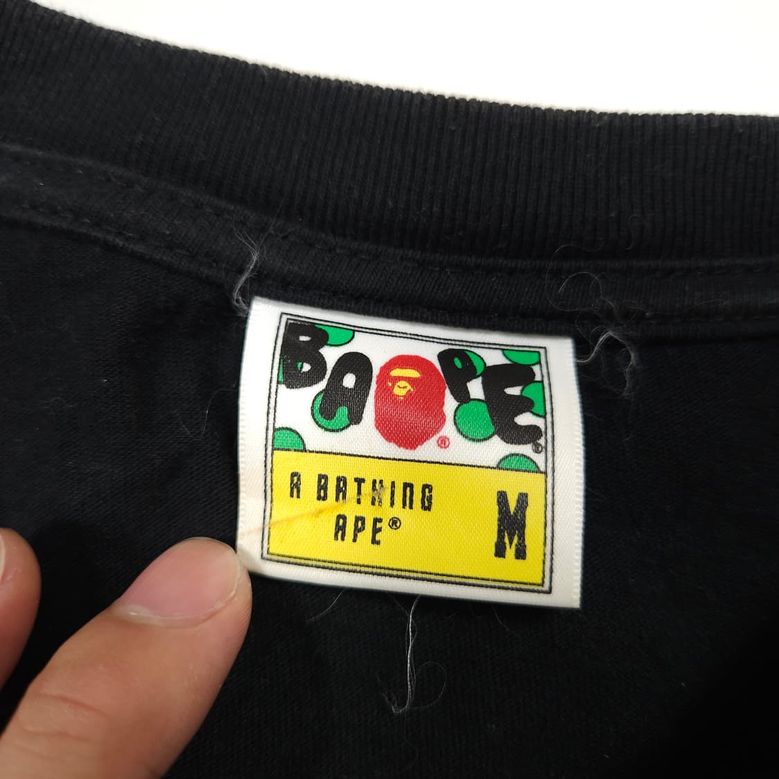 베이프 카모 컬리지 반팔티 블랙 상품이미지4