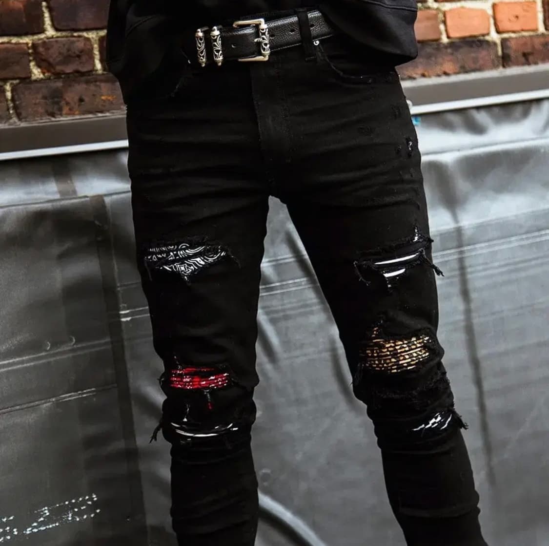 AMIRI 아미리 아트 패치 진 블랙 상품이미지3