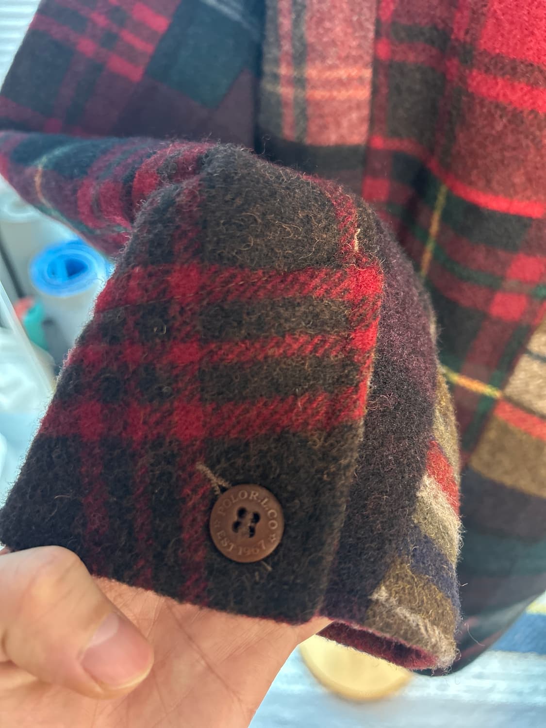 랄프로렌 폴로 컨트리 패치워크 울 자켓 XL 상품이미지7