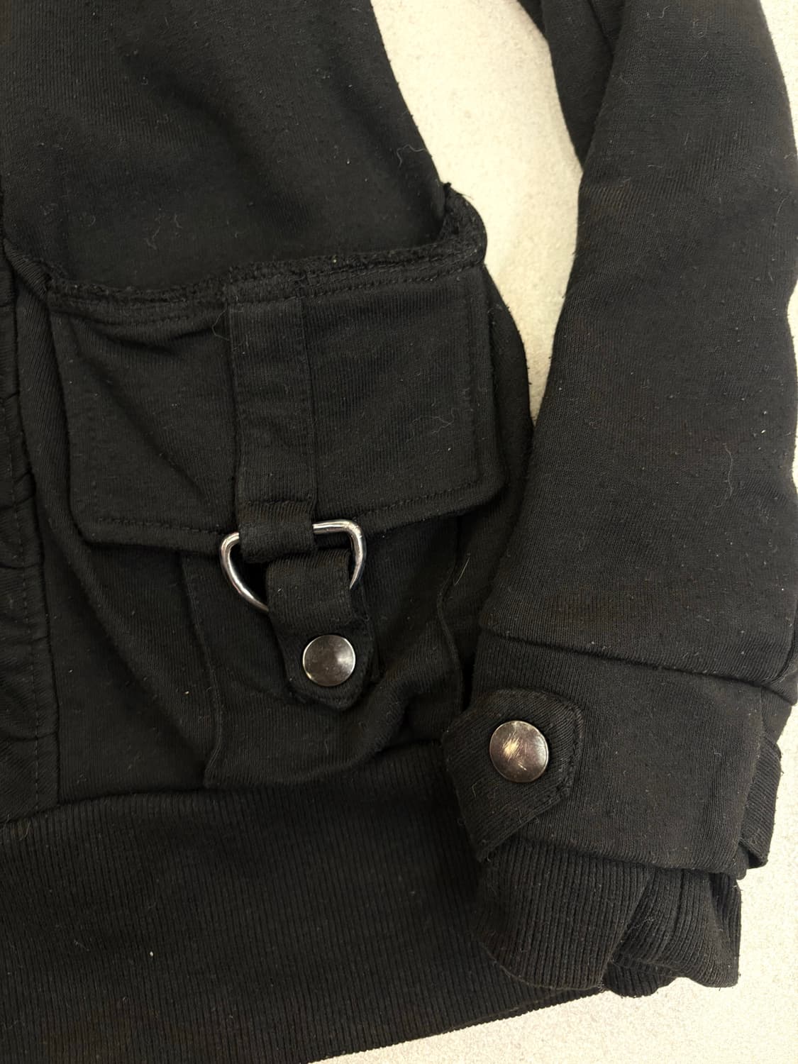 블랙 셔링 후드집업 상품이미지3