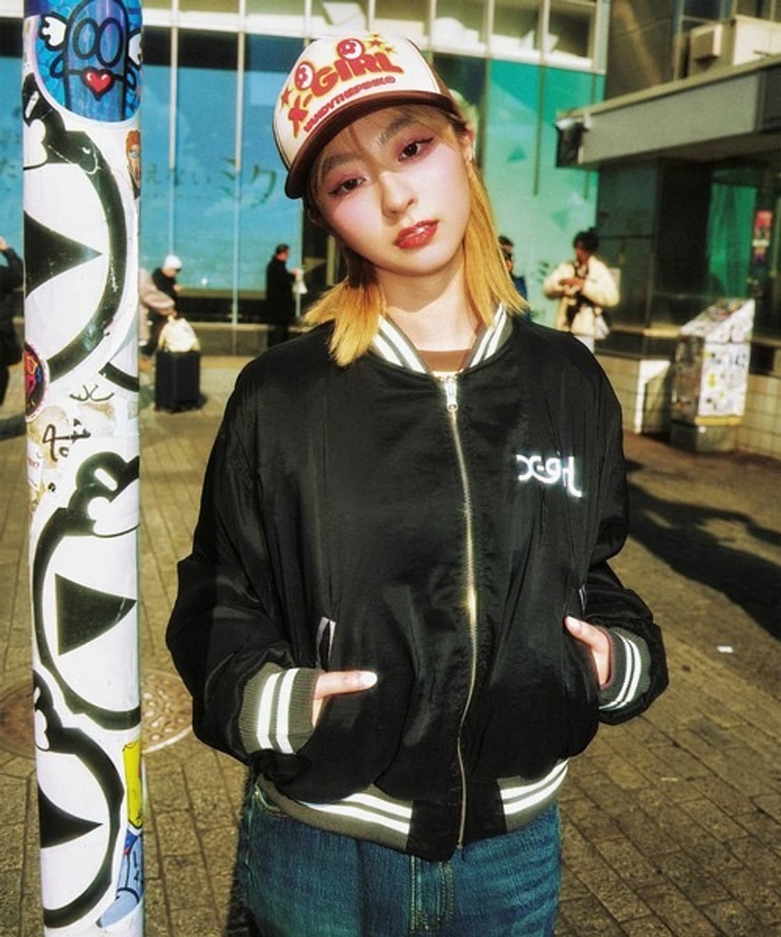 X-girl Vandy the pink 반디더핑크 리버시블 스카쟌 스카잔 상품이미지4