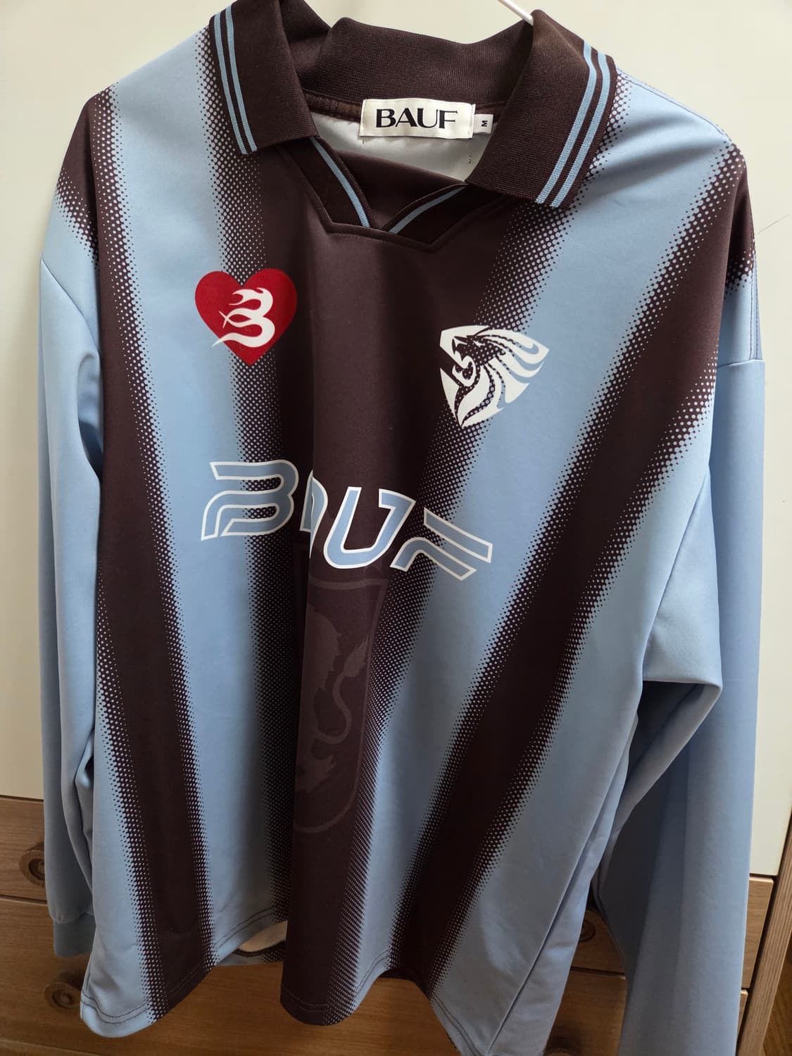 [M]Bauf 바우프 싸커 축구 엠블럼 풋볼 져지 빈티지 스카이블루 상품이미지1