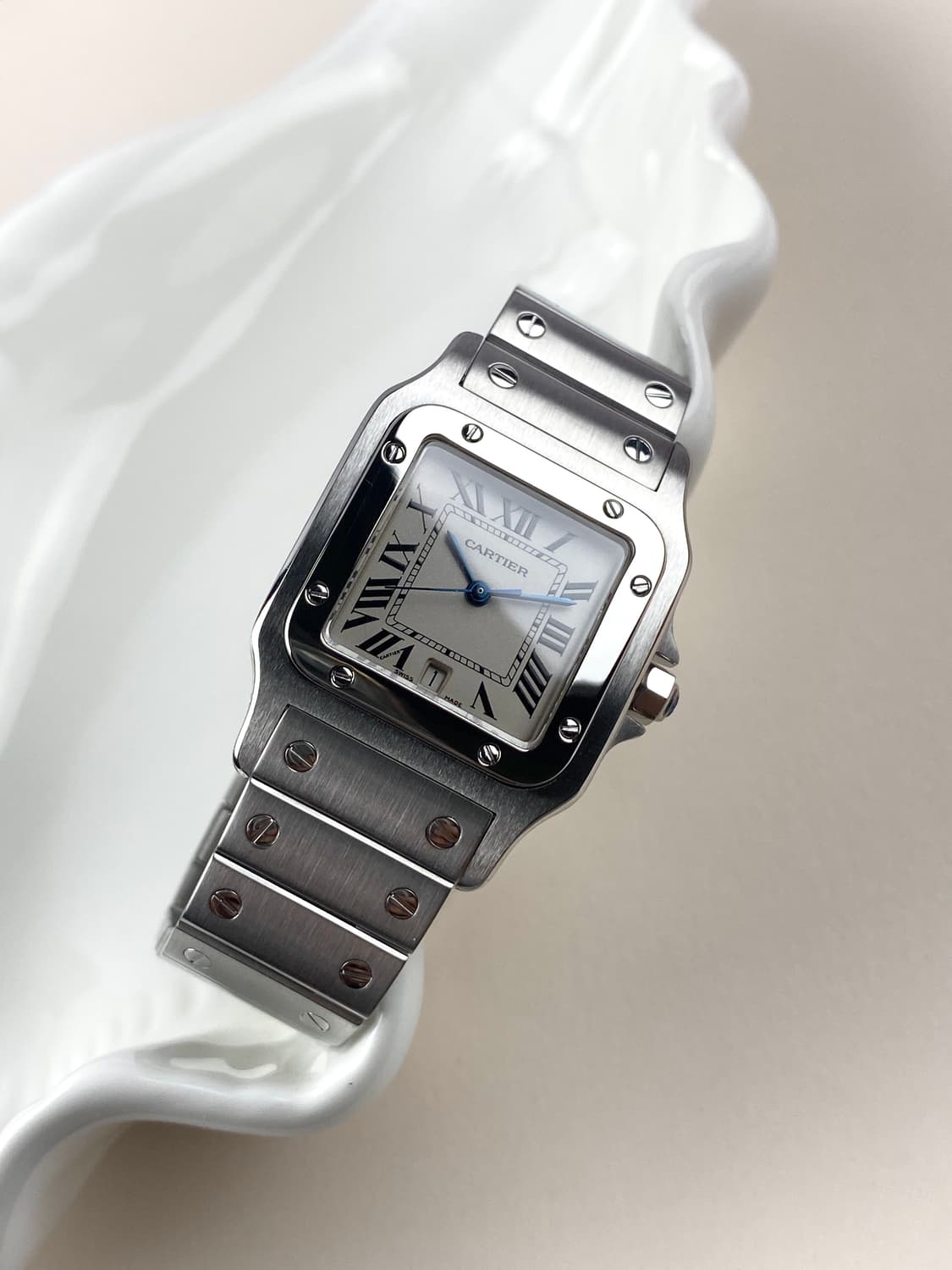 CARTIER Santos Galbee steel watch unisex 상품이미지2