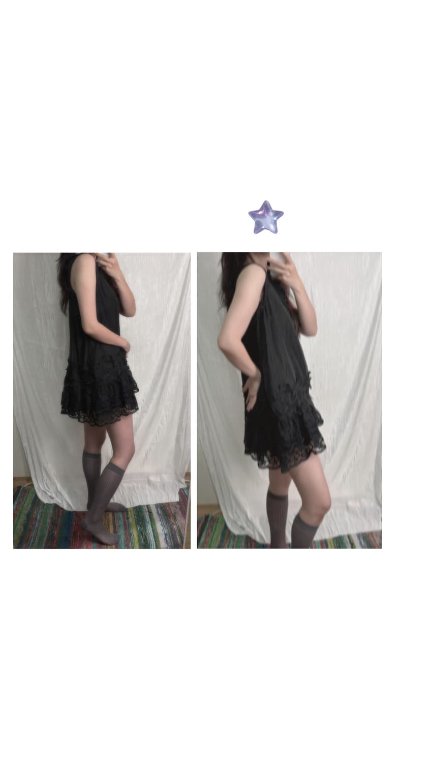 Midnight Lace Mini Dress 상품이미지2