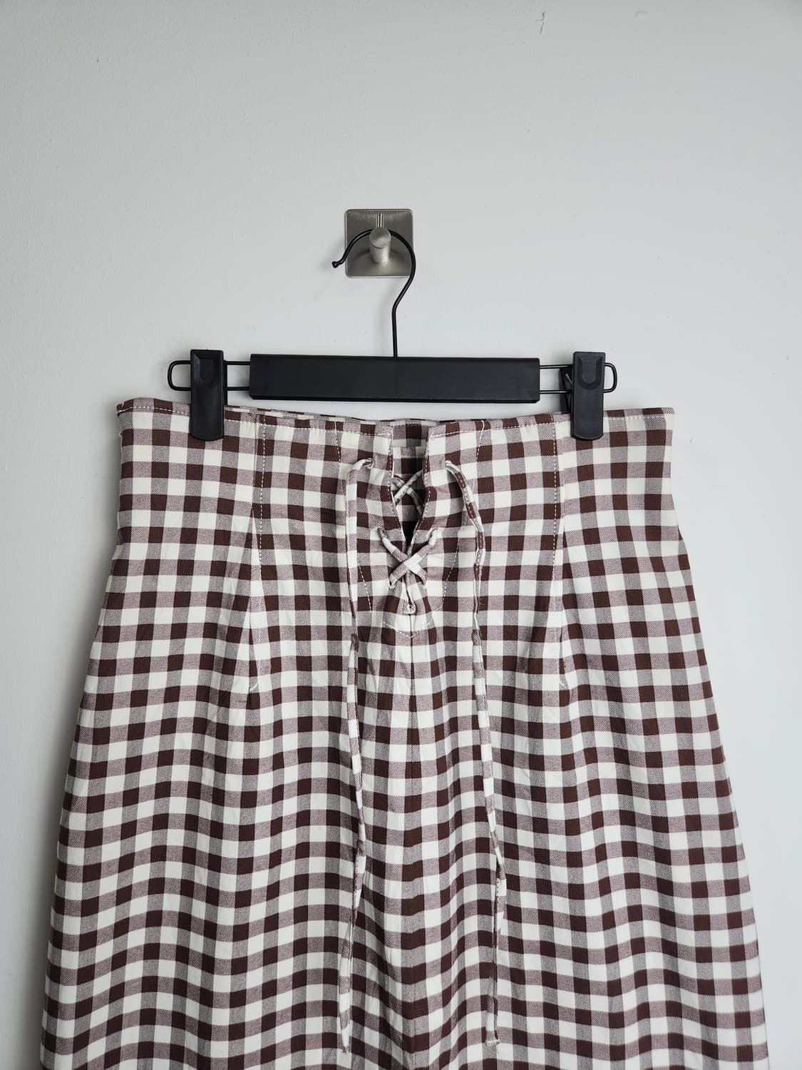 (GU)깅엄 체크 롱 스커트 상품이미지8