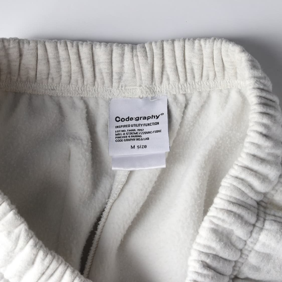 코드그라피 오트밀 기모 조거팬츠 M 상품이미지6