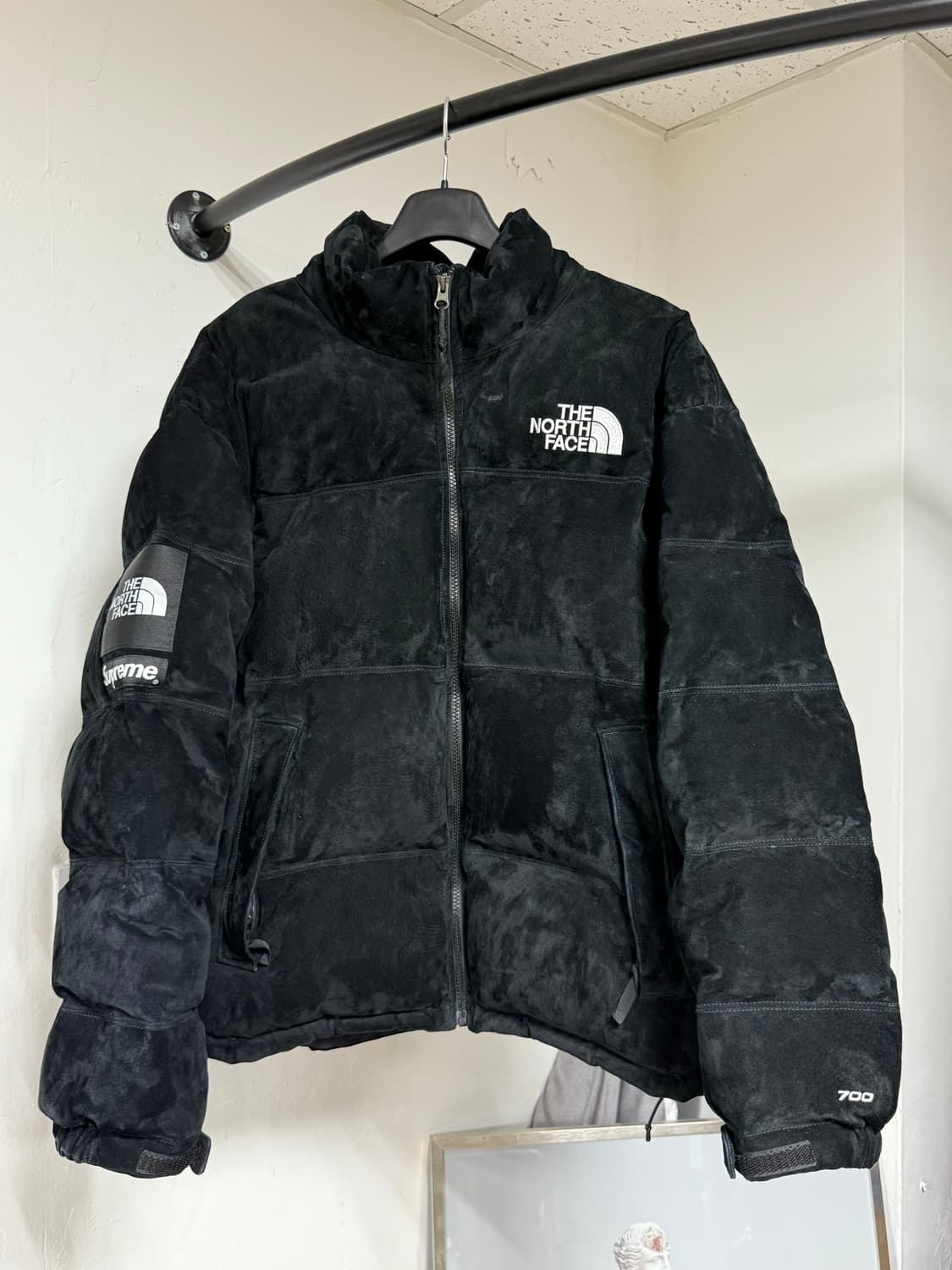 (L) 슈프림 노스페이스 스웨이드 눕시 블랙 상품이미지1