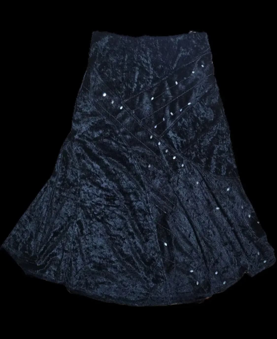 빠른처분가)) 빈티지 벨벳 스팽글 플레어 롱 스커트 상품이미지1