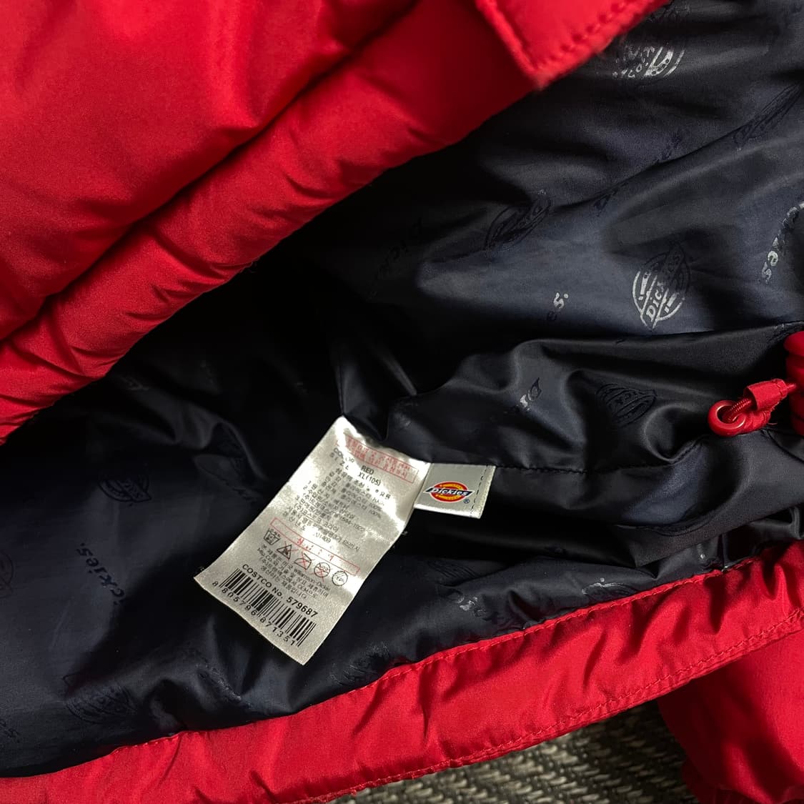 디키즈 USA 오리지날 퀼팅 경량 패딩 레드o 4994 상품이미지5