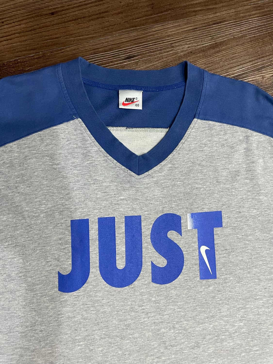 90s 희귀 빈티지 나이키 JUST DO IT 반팔 져지 티셔츠 상품이미지2