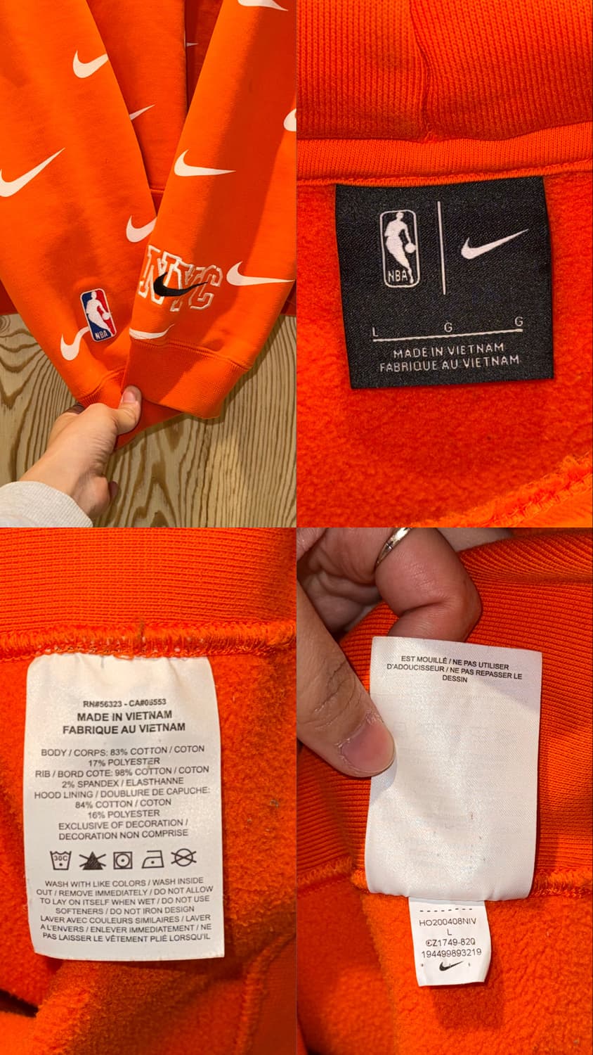 나이키xKITH 뉴욕 닉스 AOP 후드 상품이미지10