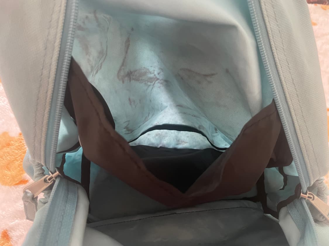 모리걸 빈티지 핀터레스트 도트 리본 백팩 🎀🩵🤍 상품이미지8