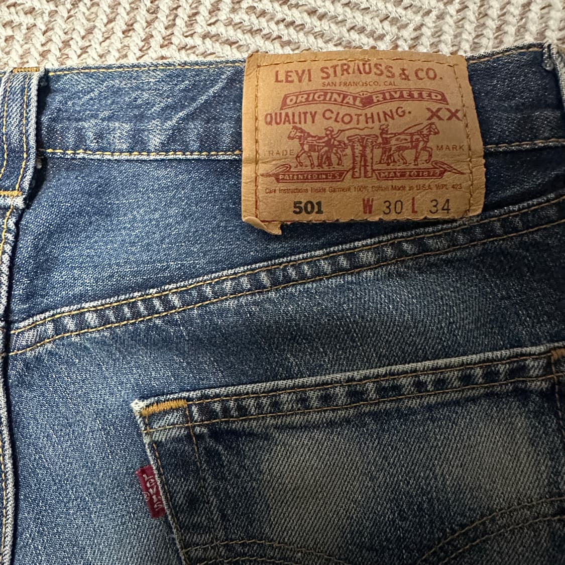 LEVI'S 501 00's usa made denim pants 상품이미지3
