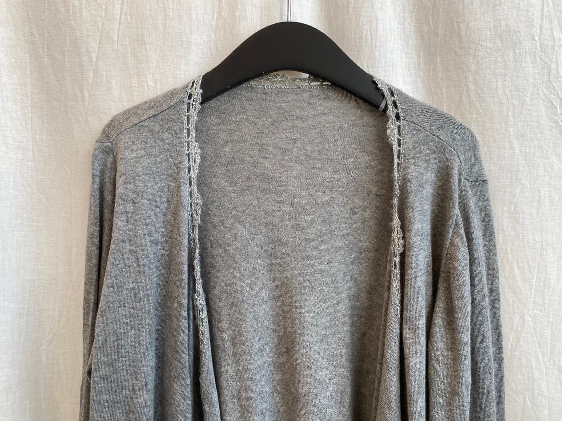그레이 오픈형 면가디건(M) 상품이미지4