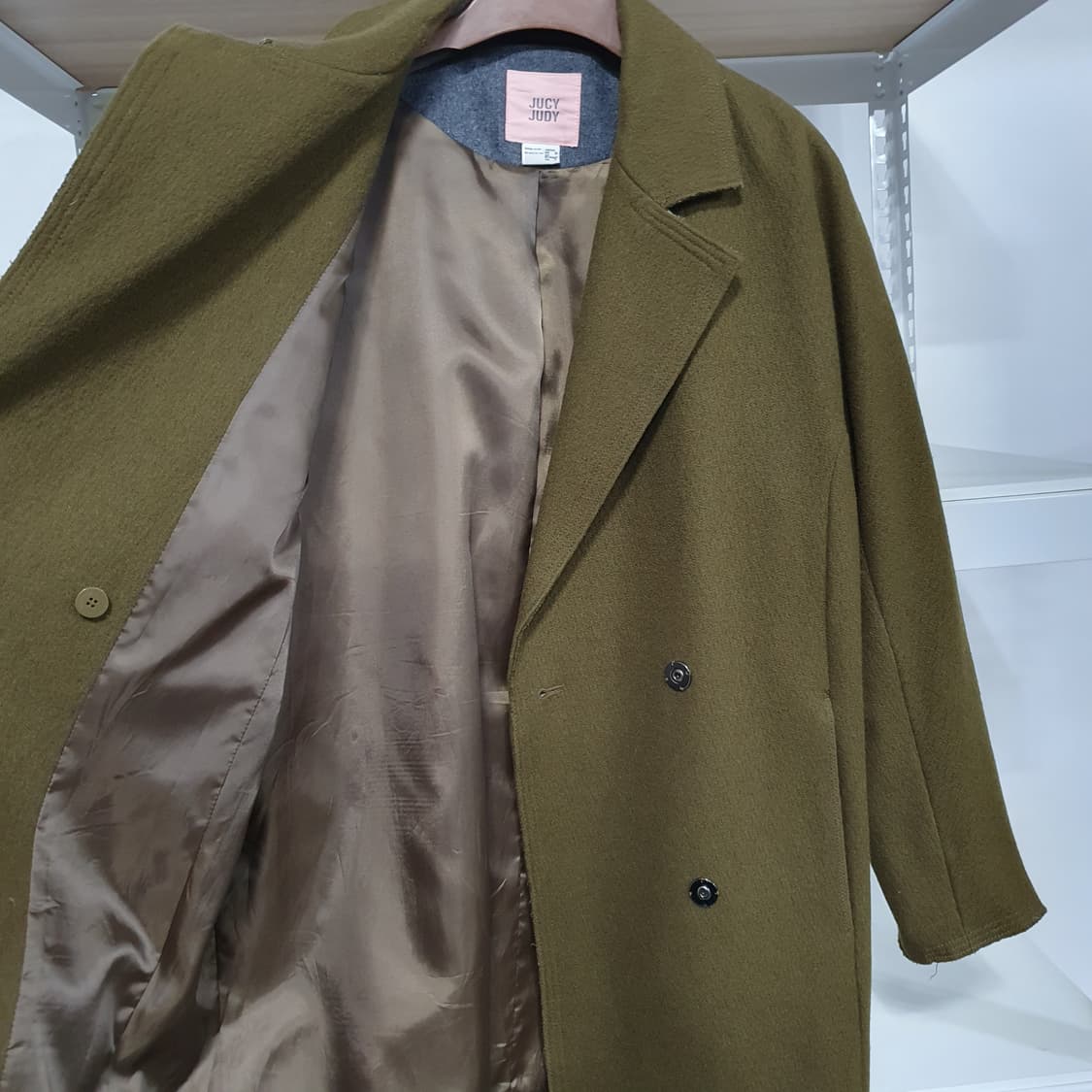 (90) JUCY JUDY 카키 더블 울 코트 상품이미지3