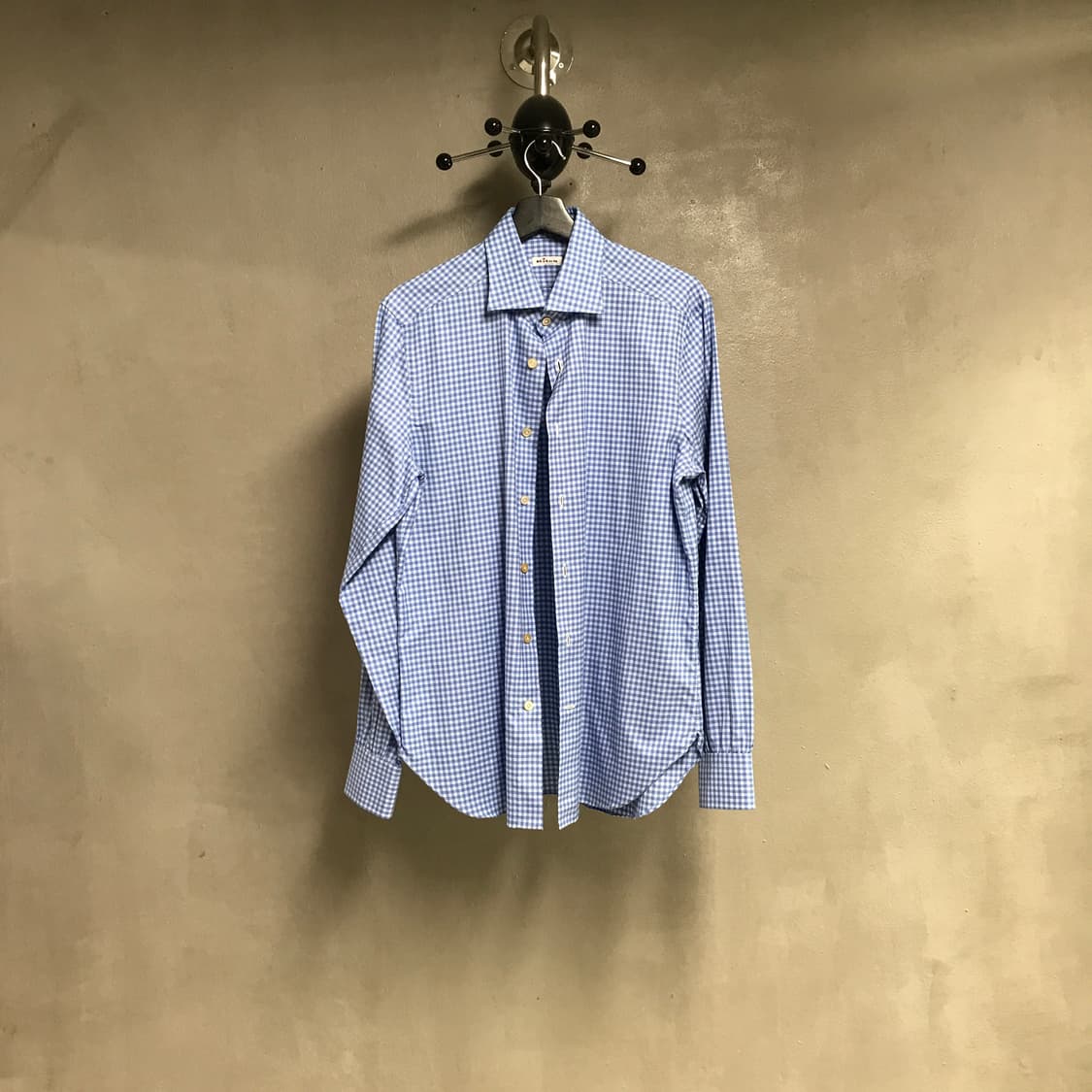 키톤 깅엄 체크 셔츠 블루 15/40 상품이미지1