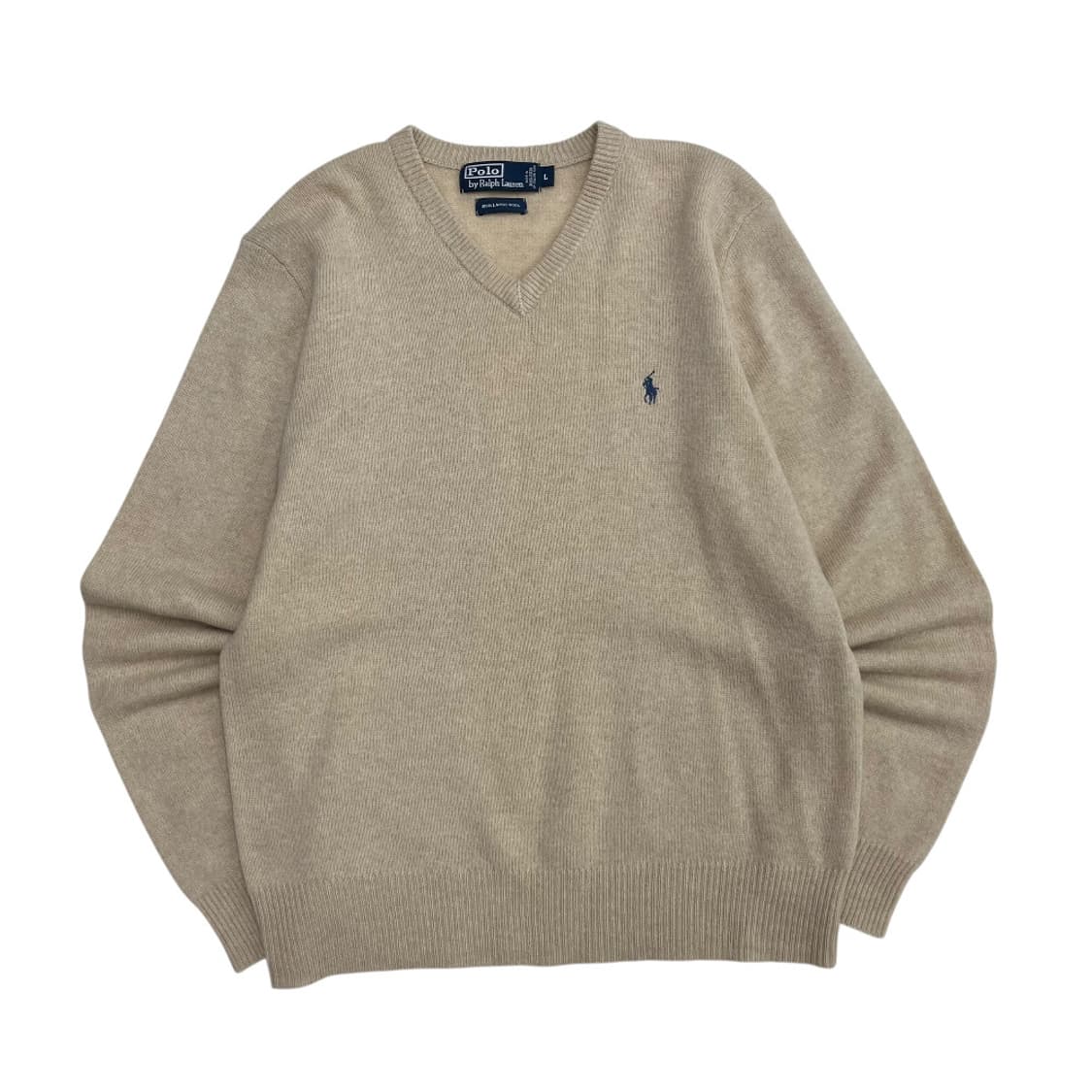 폴로 랄프로렌 블루포니 아이보리 브이니트 L 상품이미지2