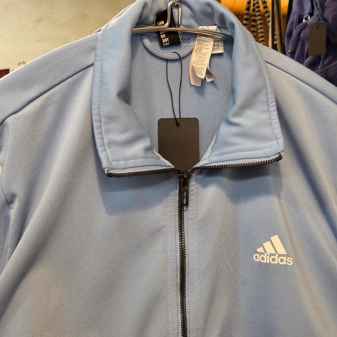 아디다스 스카이블루 배색 트랙탑 져지 상품이미지3