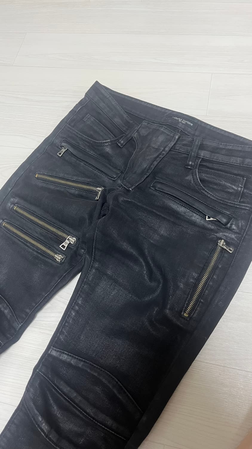 코데즈컴바인 왁스코팅 바이커 스키니진 상품이미지5