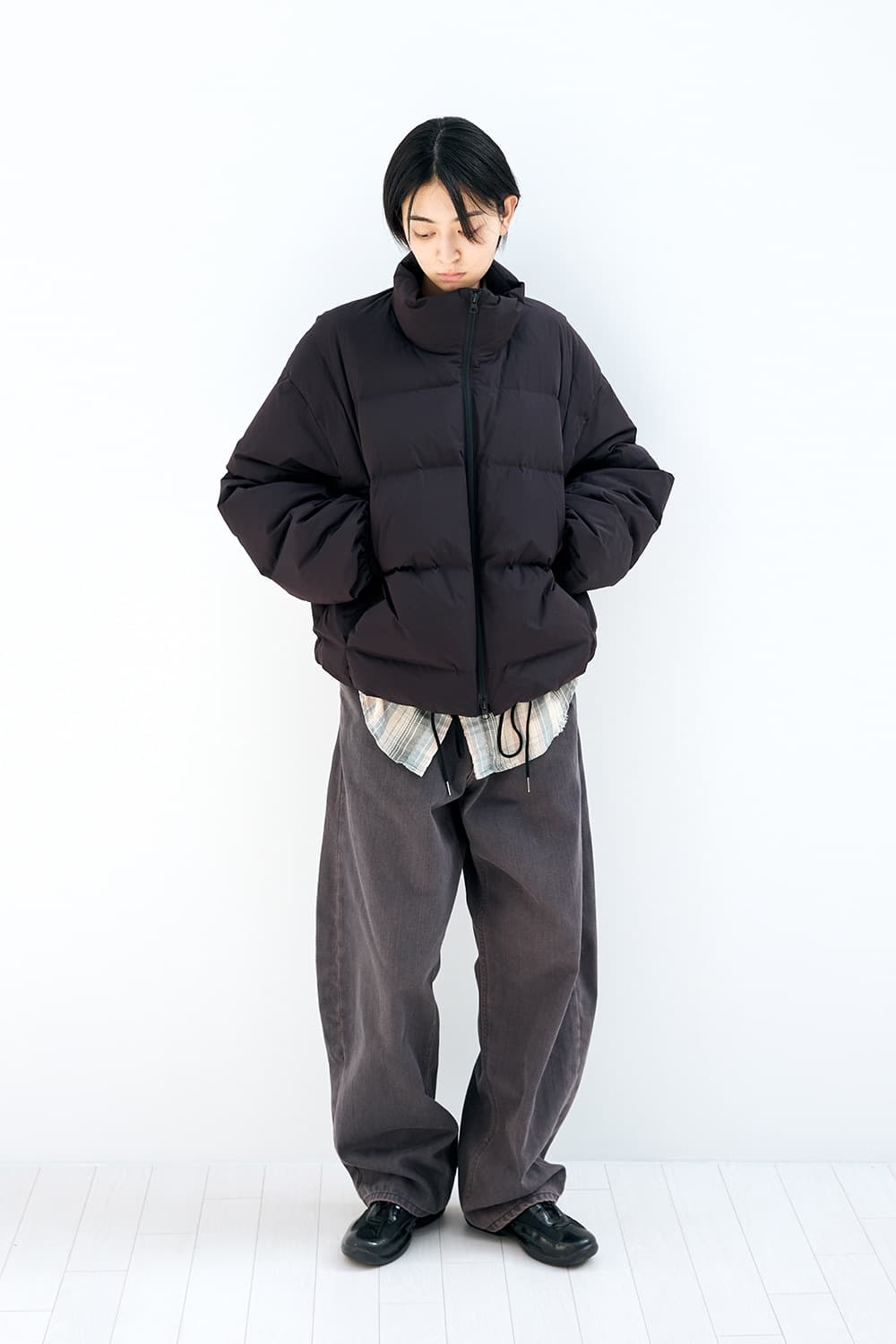 해칭룸 4p 패딩 다크 버건디 상품이미지4